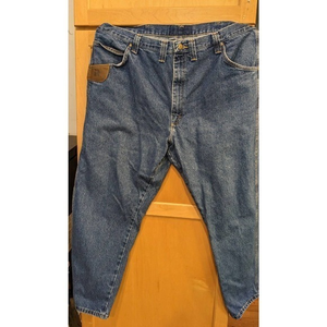 Wrangler Riggs Workwear Jeans Mens Adult Size 44x30 Blue Denim Straight‎